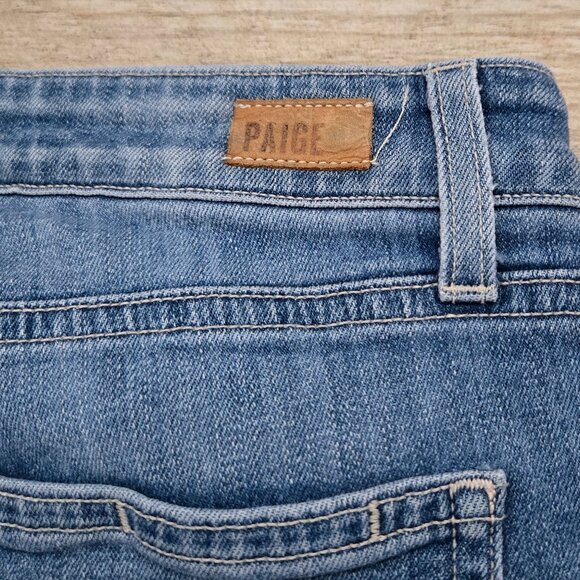 Paige Carter Slim Exposed Button Fly Jeans Women's Distressed Accent Grunge 25 - Picture 6 of 8